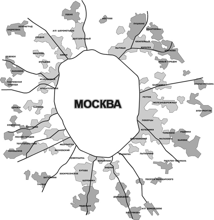 Карта зон доставки ТСС